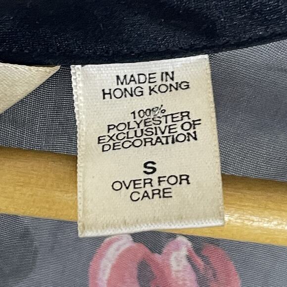 Victoria's Secret Collection Y2K Sheer Floral Robe Black Red Vintage Size S - Picture 6 of 7